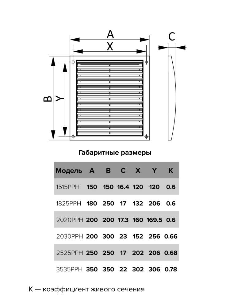 Решетка вентиляционная РРН разъемная 200х200 ASA Brown ERA STREETLINE