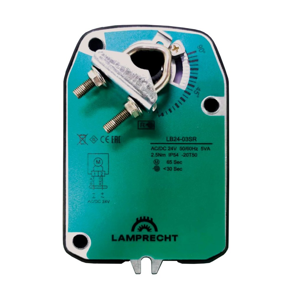Электропривод с возвратной пружиной LAMPRECHT LB24-03SR