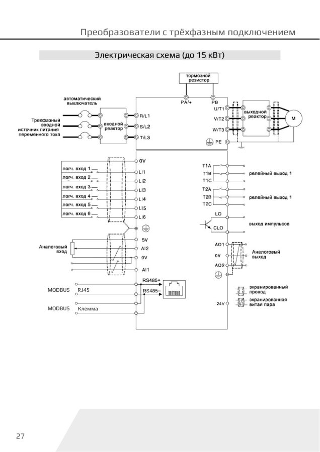Преобразователь частоты Dastech D32-T3-7R5G/11P, 7,5/11 кВт, 380 В